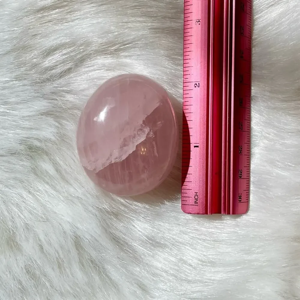 Rose Quartz Palm Stone #4